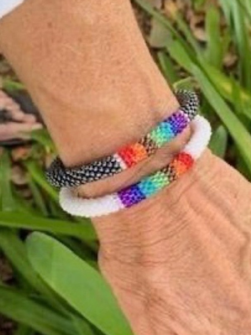 Sashka White Chakra & Silver Chakra Bracelet Pair!